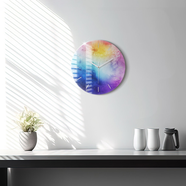 Orologio rotondo in vetro Punti colorati