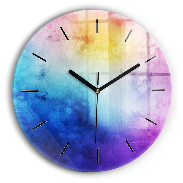 Orologio rotondo in vetro Punti colorati