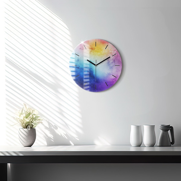 Orologio rotondo in vetro Punti colorati