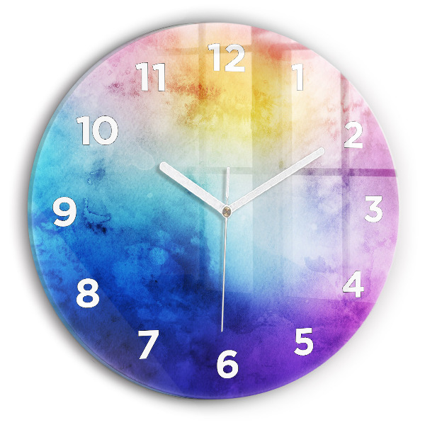 Orologio rotondo in vetro Punti colorati