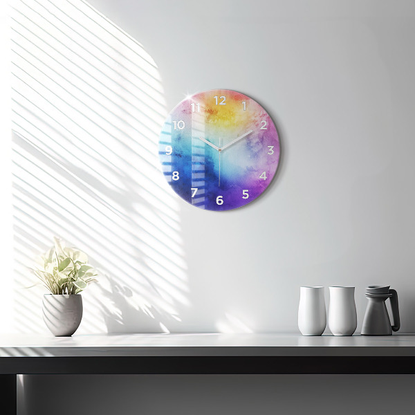 Orologio rotondo in vetro Punti colorati