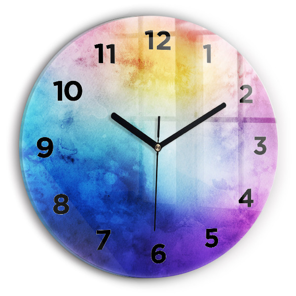Orologio rotondo in vetro Punti colorati
