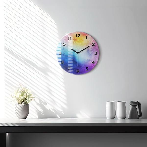 Orologio rotondo in vetro Punti colorati