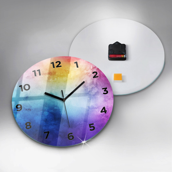 Orologio rotondo in vetro Punti colorati
