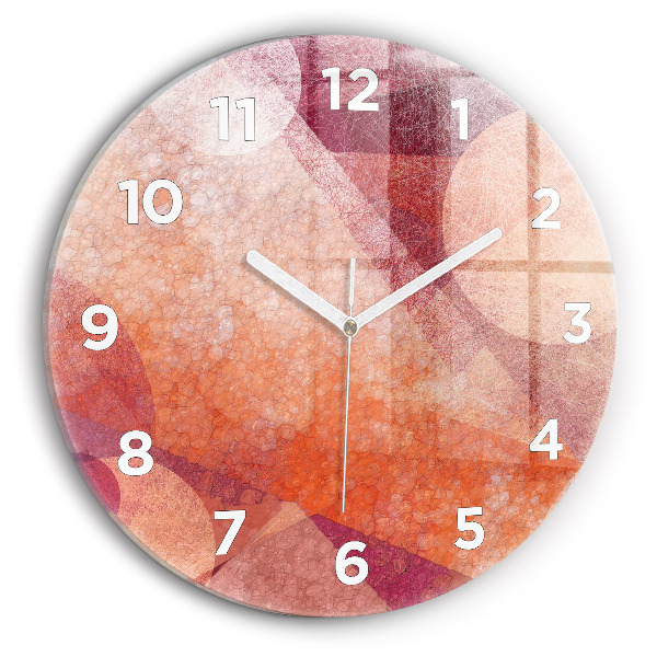 Orologio rotondo in vetro Astrazione geometrica