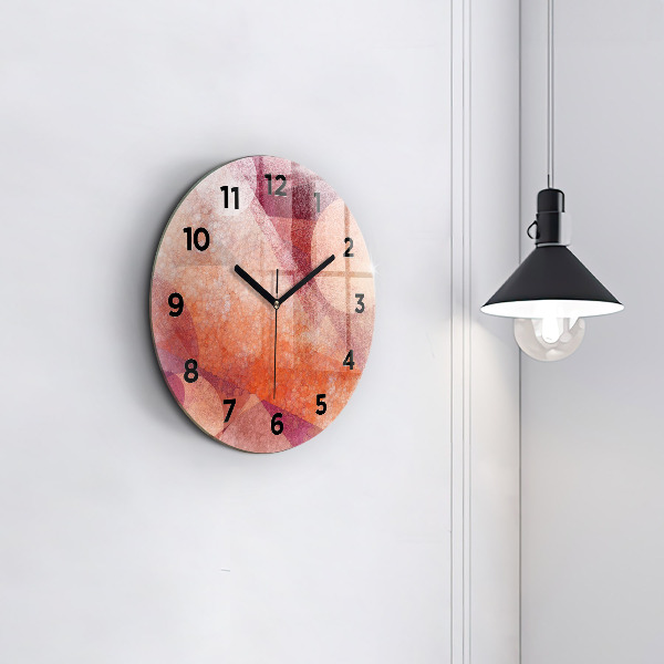 Orologio rotondo in vetro Astrazione geometrica