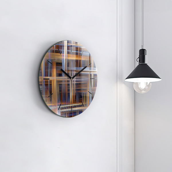 Orologio rotondo in vetro Geometria astratta