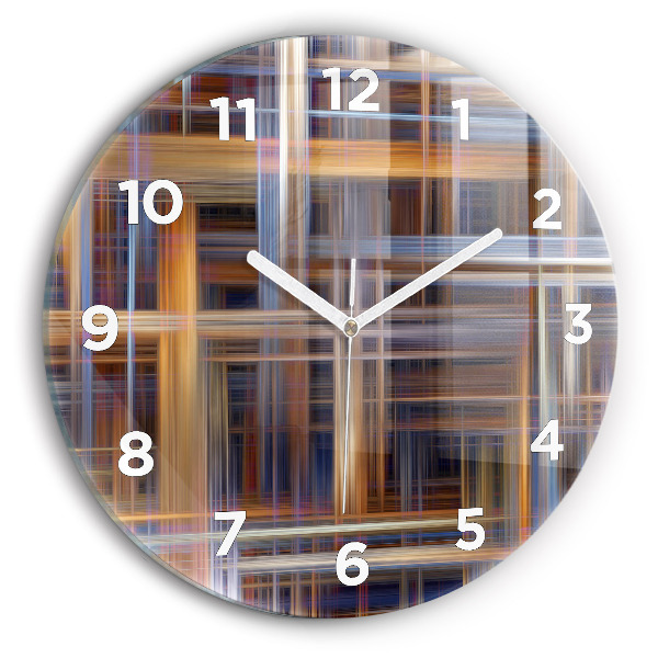 Orologio rotondo in vetro Geometria astratta