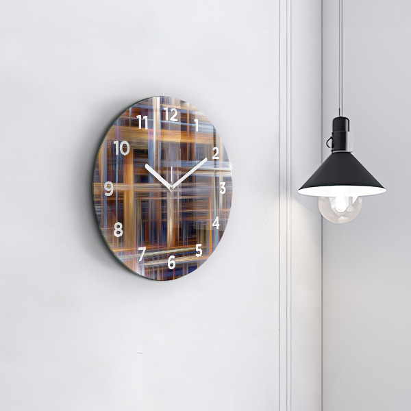 Orologio rotondo in vetro Geometria astratta