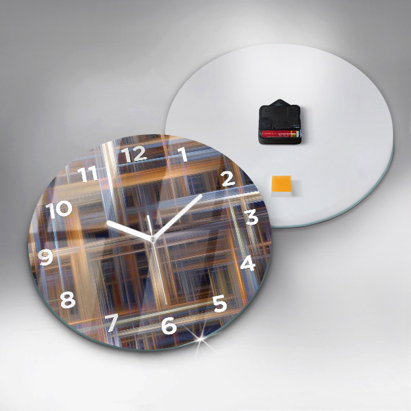 Orologio rotondo in vetro Geometria astratta