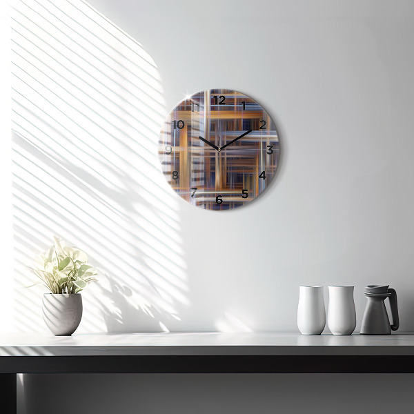 Orologio rotondo in vetro Geometria astratta