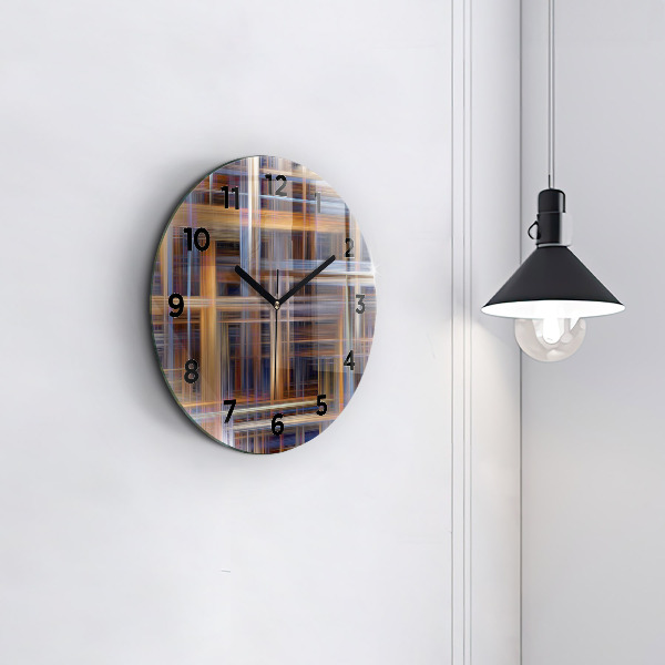 Orologio rotondo in vetro Geometria astratta