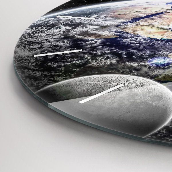 Orologio rotondo Terra Luna Sole