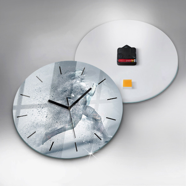 Orologio rotondo in vetro Uomo che corre
