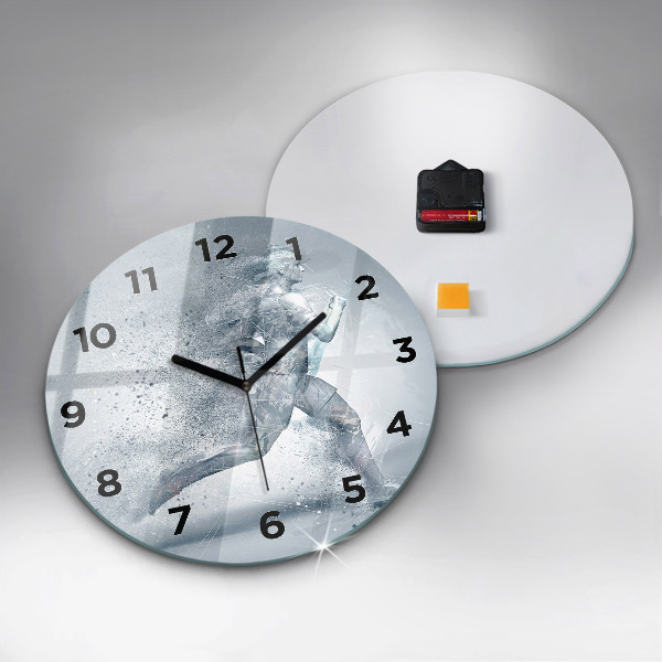 Orologio rotondo in vetro Uomo che corre