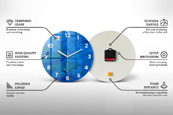Orologio rotondo in vetro Ritratto dipinto