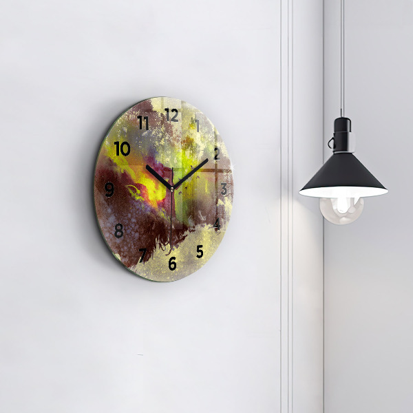Orologio rotondo in vetro Donna nella foresta