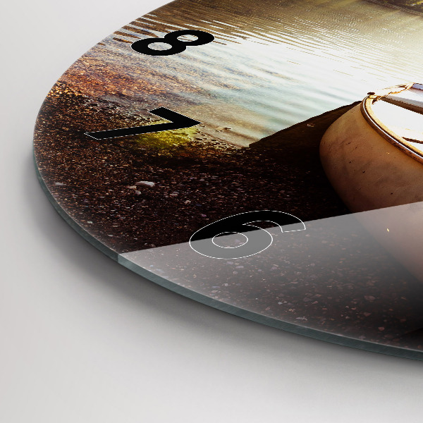 Orologio rotondo in vetro Vista lago