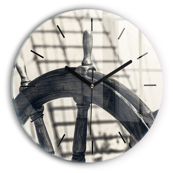 Orologio rotondo in vetro Nave antica