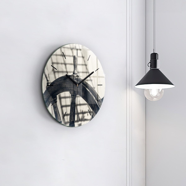 Orologio rotondo in vetro Nave antica