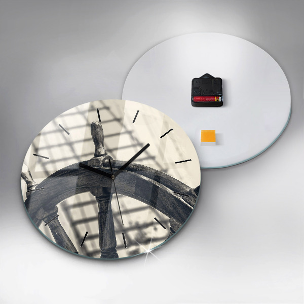 Orologio rotondo in vetro Nave antica