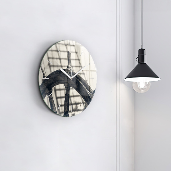 Orologio rotondo in vetro Nave antica