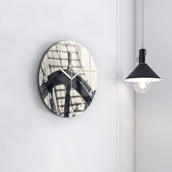 Orologio rotondo in vetro Nave antica