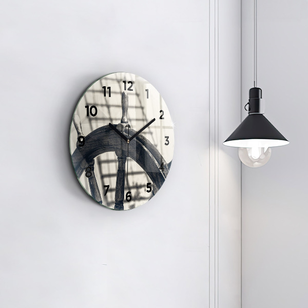 Orologio rotondo in vetro Nave antica