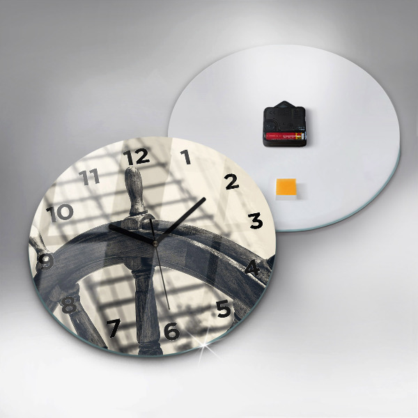 Orologio rotondo in vetro Nave antica