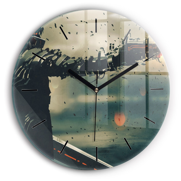 Orologio rotondo in vetro Gioco di armi letali