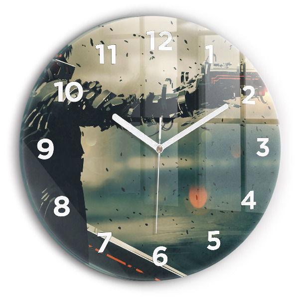 Orologio rotondo in vetro Gioco di armi letali