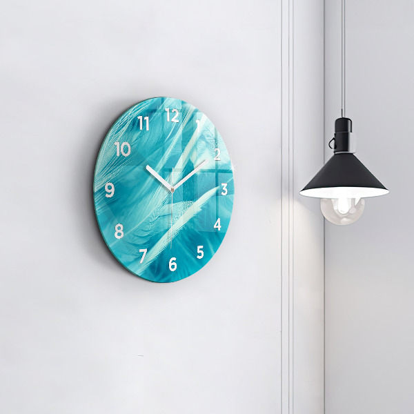 Orologio rotondo in vetro Verde turchese vintage
