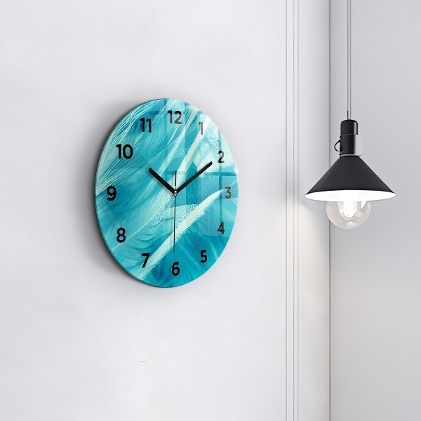 Orologio rotondo in vetro Verde turchese vintage