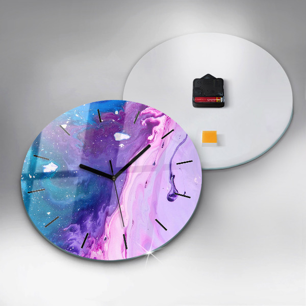 Orologio rotondo in vetro Sfondo colorato