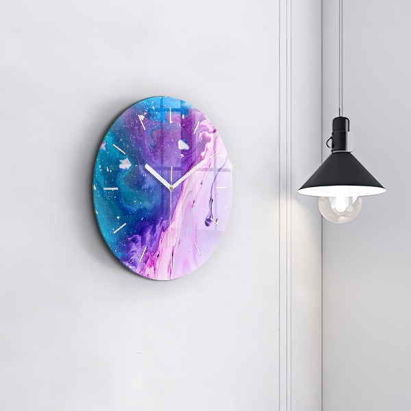 Orologio rotondo in vetro Sfondo colorato