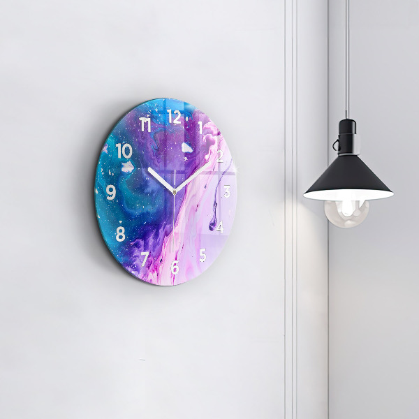 Orologio rotondo in vetro Sfondo colorato