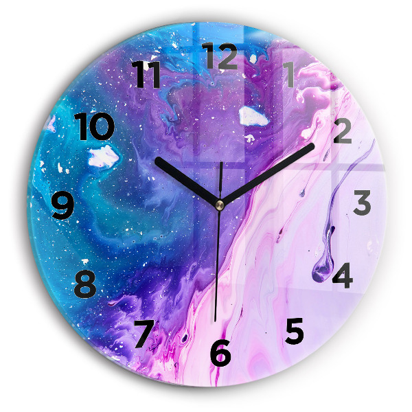 Orologio rotondo in vetro Sfondo colorato