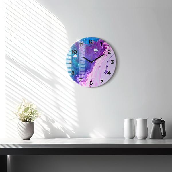 Orologio rotondo in vetro Sfondo colorato