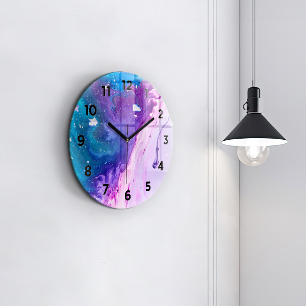 Orologio rotondo in vetro Sfondo colorato