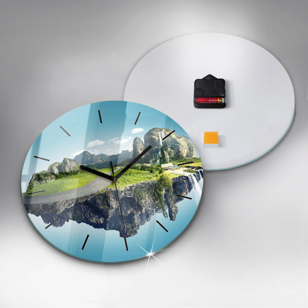 Orologio rotondo in vetro Isola volante