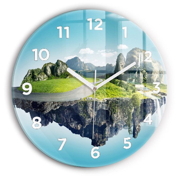 Orologio rotondo in vetro Isola volante