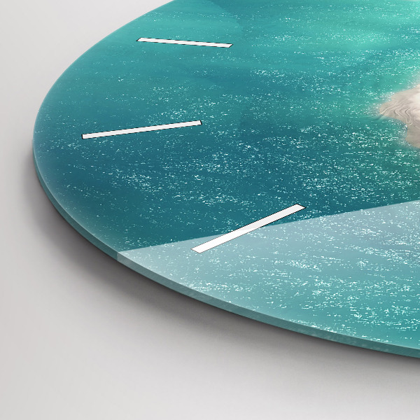 Orologio rotondo in vetro Isola del cuore