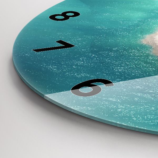 Orologio rotondo in vetro Isola del cuore