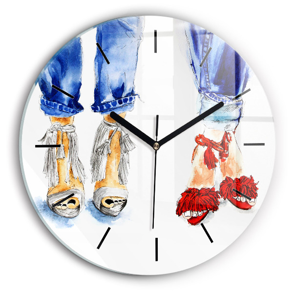 Orologio rotondo in vetro Tacchi alti da donna