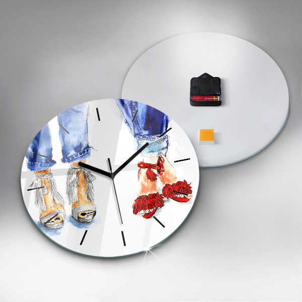 Orologio rotondo in vetro Tacchi alti da donna