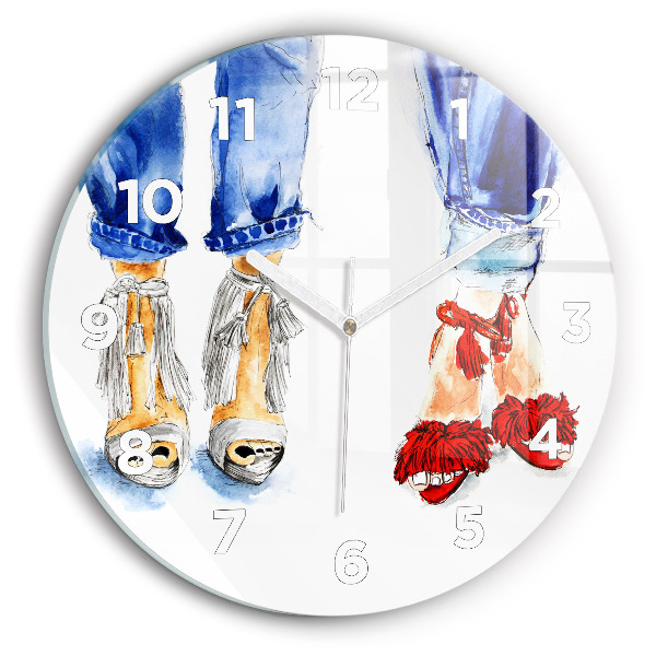 Orologio rotondo in vetro Tacchi alti da donna