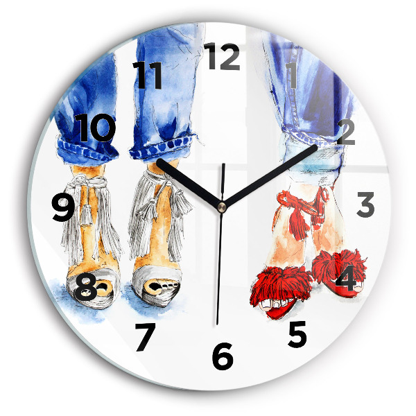 Orologio rotondo in vetro Tacchi alti da donna