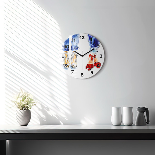 Orologio rotondo in vetro Tacchi alti da donna