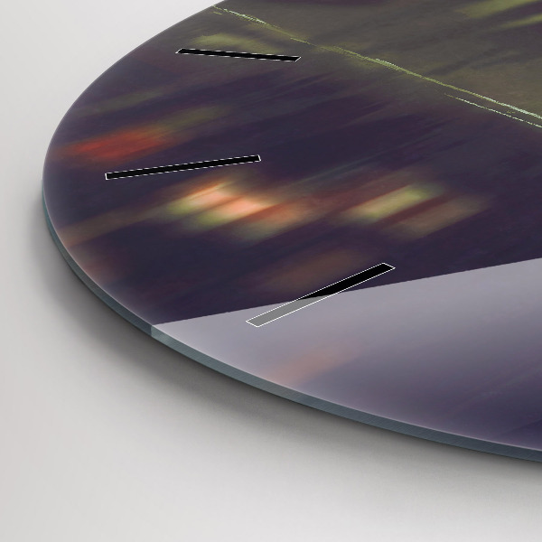 Orologio rotondo in vetro Persone con ombrelli