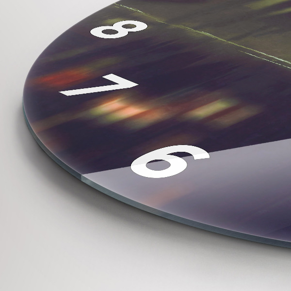 Orologio rotondo in vetro Persone con ombrelli